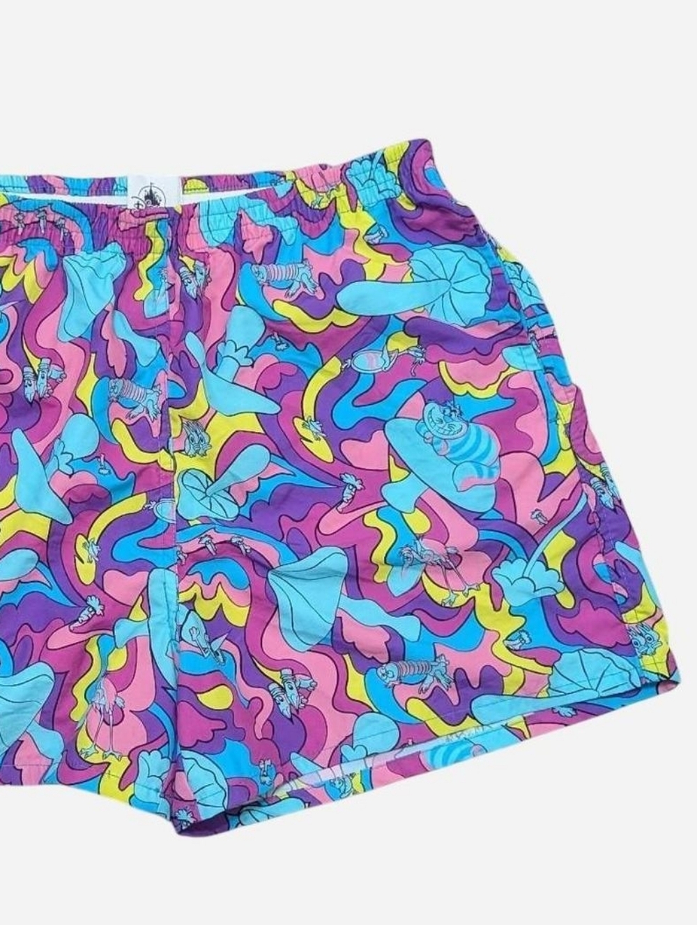 Disney Psychedelic Alice in Wonderland Shorts Size M Fun Funky Mushrooms 